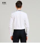 Men's Floral Print Blouse Long Sleeve Fashion Shirt with Single Breasted Closure