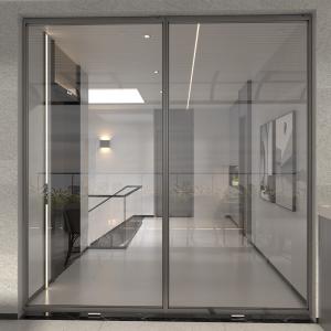 China Grey Bifold Slimline Aluminium Internal Sliding Doors Balcony ODM on sale