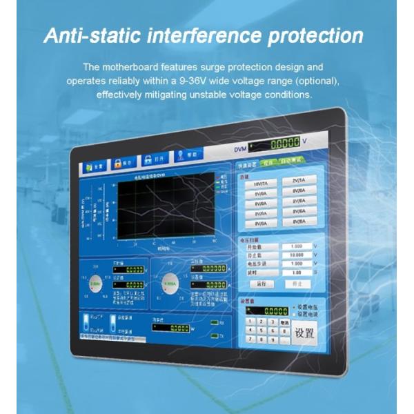 Rack Mounted All In One Industrial Pc Touch Screen Pc I3 I5 I7 RS232 RS485 GPIO Touch Screen 21.5 Inch