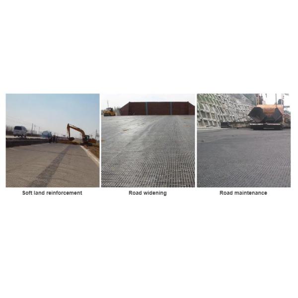 For road railway reinforce Low driveway geo grid price biaxial PET polyester warp knitted geogrid