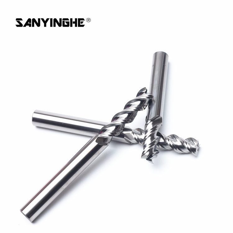 2 Flute Tungsten Carbide Square End Mill Flat Milling Cutter For Aluminum Alloy