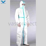 Light Chemical Protective Clothing PP PE White Disposable Type 5 6 Coveralls