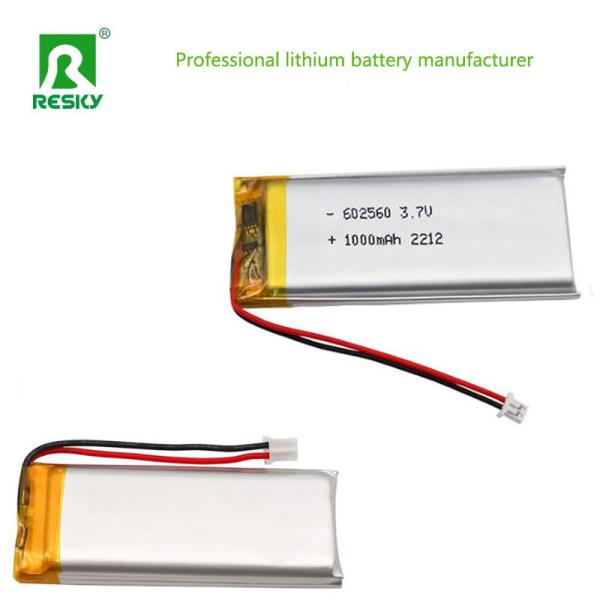 Lithium Ion Polymer Battery 602560 3.7v 4.2v 1000mAh 3.7wh Rechargeable Lithium Ion Batteries