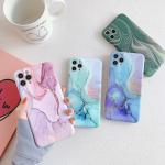 IMD Marble Geography Phone Cover TPU Gel Shockproof Dust Free For Iphone 7 8