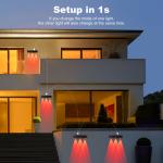 Warm White RGB Solar Powered IP65 Waterproof Outdoor LED Fence Light 200g Weight