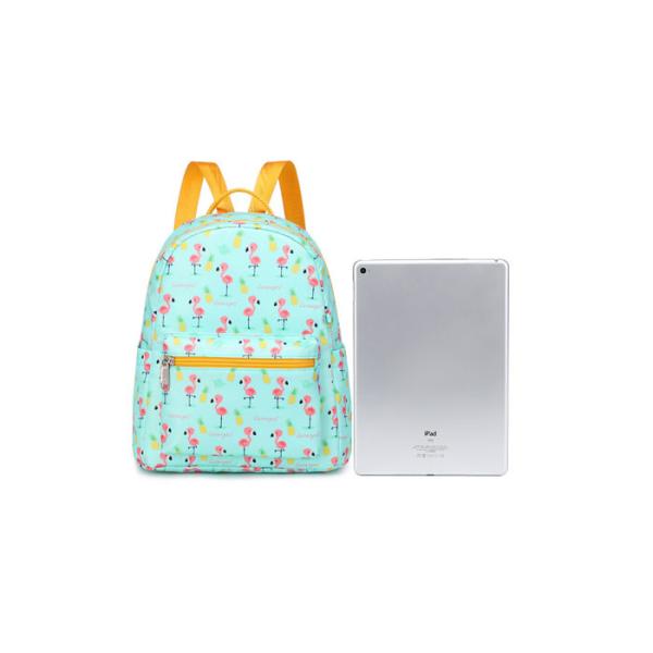 Customized Casual Polyester School Backpack With Adjustable Straps Zippered Closure