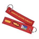 Non - Toxic Embroidered Key Tags Comfortable Touchness For Advertising