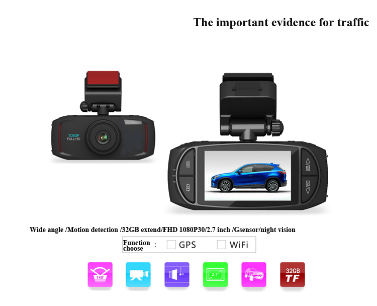 high quality car camera recorder with GPS navigation /wifi