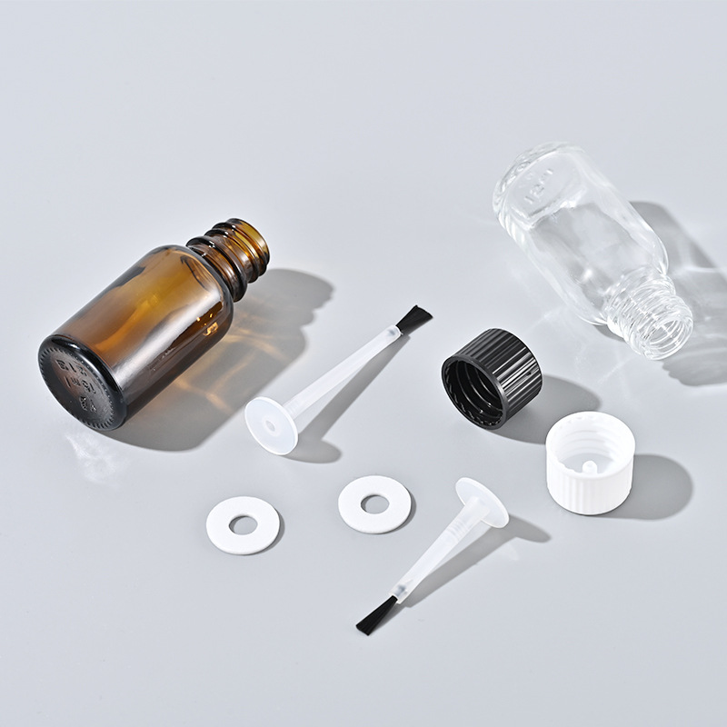 Stock Amber Glass Bottle for Essential Oil and Nail Polish 5ml10ml15ml20ml 30ml 50ml 100ml Surface Printing Screen Printing
