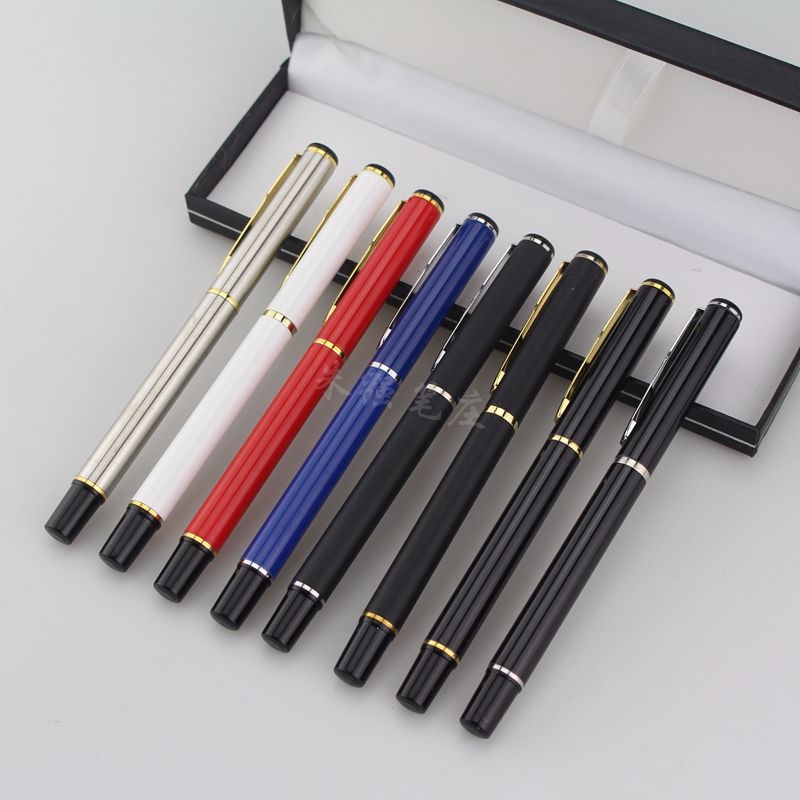 Novelty Ballpoint Pen Black Metal Signature Pen for Spot Supplies Laser Engraving Logo Free Advertising
