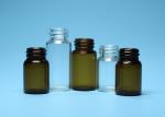 Clear and Amber Pharmaceutical or Cosmetic Threaded Top Glass Bottle Vial