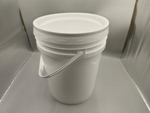 Wholesale Series 5 Plastic Round Buckets white,tangerine 4L from china suppliers