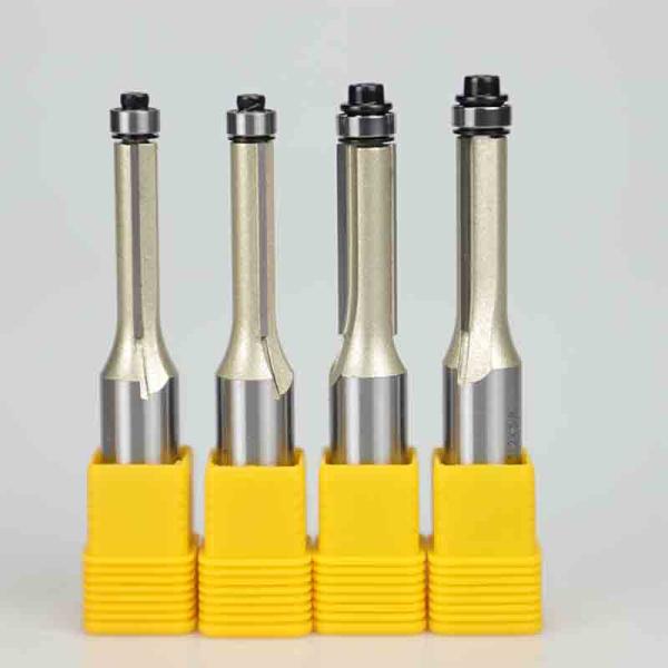 Customized High Quality 6mm 8mm 12mm Shank 2/3/4 Flute CNC Flush Trim Router Bit With Bearing for Woodworking Tools