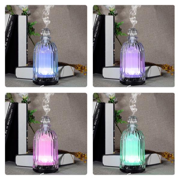 HOMEFISH 120ml Glass Aromatherapy Humidifier Ultrasonic Household Essential Oil Aroma Diffuser