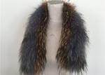 Eco-Friendly True 100% Raccoon Fur Collar Genuine Shawl Wrap Great