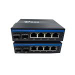 6 Port Industrial Ethernet Switch Gigabit Network 100/1000M SFP Fiber Unmanaged