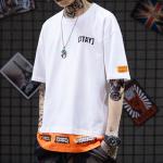 OEM Contrast Color Men Streetwear T Shirts XXL XXXL American Vintage Tee