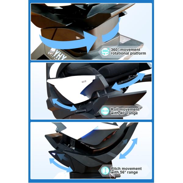 Metal 9D Cinema Game Plane Aircraft Virtual Reality Pilot Simulator