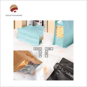 Wholesale Custom Printed Flat Bottom Coffee Bag With Zipper Or Slider Closure from china suppliers