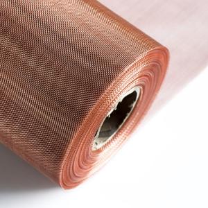 Wholesale Korea 80 200 250 325 Mesh Faraday Cage EMI EMF RFID Shielding Fabric Ultra Fine 0.05mm 77 Micron Red Copper Wire Mesh Cl from china suppliers