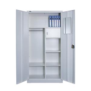 Wholesale Modern New Design two doors Metal Wardrobe Closets Cyber lock from china suppliers