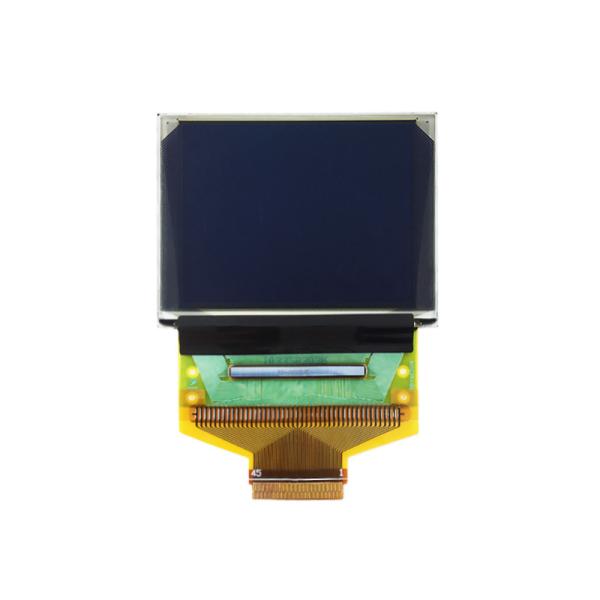 1.77-inch OLED display module with ruler for scale