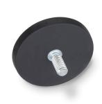Disc Neodymium Magnet Custom Size M6 M8 Rubber Coated Pot Magnet