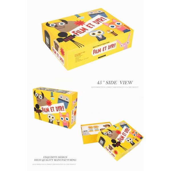 Cartoon Pattern Printed Paper Box For Educational Card Packaging Customized