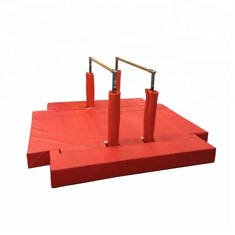 Waterproof Gymnastics Equipment Bars Red Fitness Equipment Steel Material