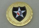 2ND Infantry Division Personalized Coins , Brass Die Stamped , Soft Enamel And