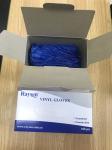 Blue Color Disposable Food Contact Gloves / Restaurant Disposable Food Safe