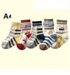 Top selling knitted terry cotton boys hosiery in fancy design