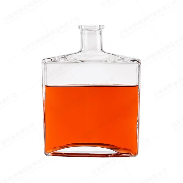All Size 375ml 750ml 1000ml Flat Square Vodka Glass Whiskey Wine Bottle with