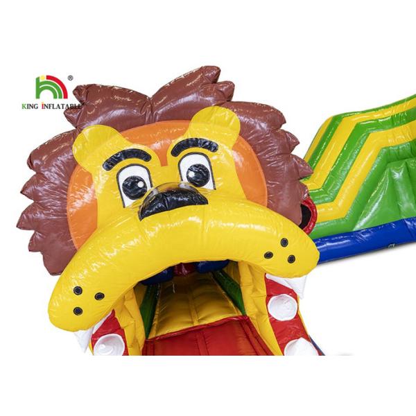 PVC Outdoor Lion Carton Bounce Obstacle Course 6.5*5.5*3.2m