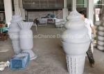 Pink Color Artificial Fiberglass Decoration Ice Cream Cone For Shipping Centre