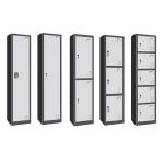 School Office Hospital Storage Metal Lockers Four Doors Plastic Handles