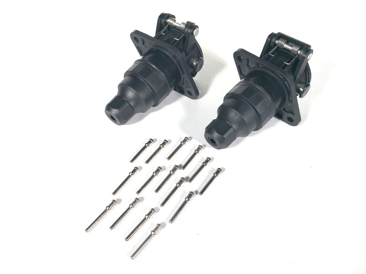 24v 15 Pole Trailer Plug Socket Crimp Type Trailer Truck Socket ISO12098