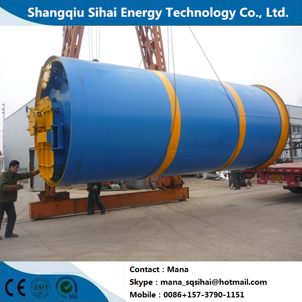 380V Used Plastic Tyres Recycling Machine For Fuel Oil Carbon Black Directly Heating