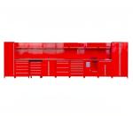 Corner Combined Steel Garage Storage Tool Cabinet with Drawers and 5 Inch PU