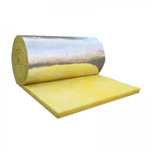 China Fire Resistant Fibreglass Wool Roll Insulation Heat Conductivity Of 0.038-0.042 W/M.K on sale