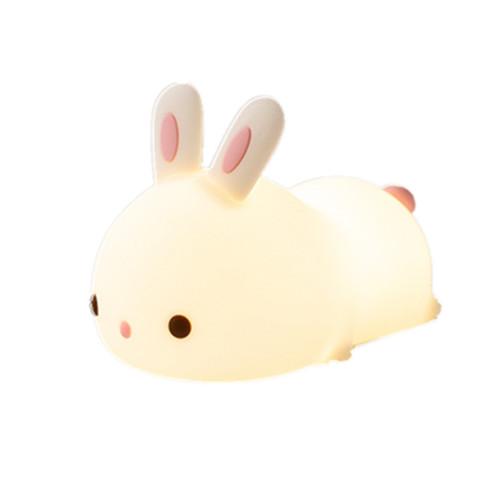 LED Silicone Papa Rabbit Lovely Bunny Silicone Night Light For Creative Birthday