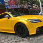 Yellow Metallic PVC Vinyl Film Practical Anti Scratch For Car Body
