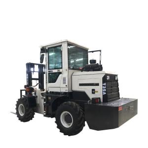 Wholesale White 6000kg Off Road Forklift With 4 Cylinder Engine 1 Year Warranty from china suppliers