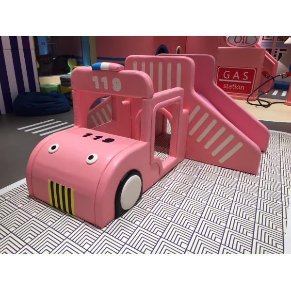 Customizable Indoor Soft Play Bus for Kids with LED Lights