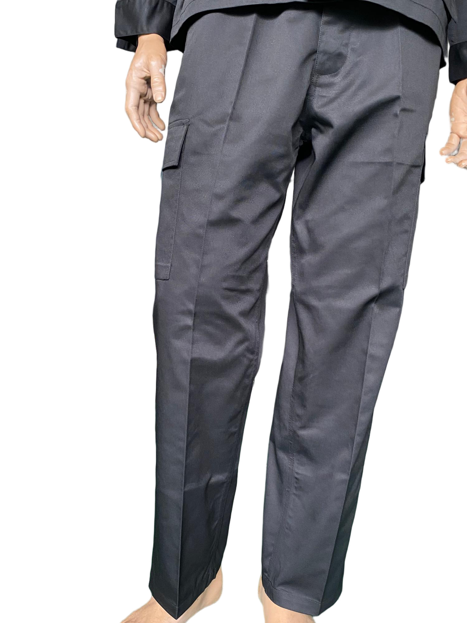 Black Ceremonial Uniform Set Casual Comfortable Top With Pants 45 Wool 55 Polyester Material