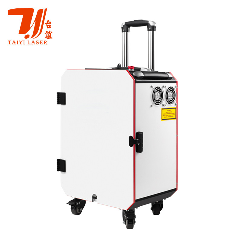 Canton Fair Promotion Trolley Case Portable Pulse Handheld Laser Cleaner For Industrial Metal Surface Claening