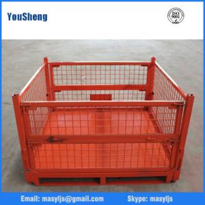 Wholesale Folding heavy capacity steel storage metal forklifts stacking warehouse roll cages from china suppliers