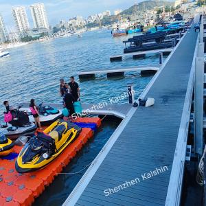 Wholesale Aluminum Floating Docks Marine Pontoon Bridge Jetty Marine Engineering Plastic Boat Floating Dock For Sale from china suppliers