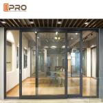 Balcony Sliding Glass Patio Doors Hurricane Proof Impact Aluminum Metal Frame