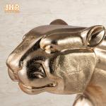 Animal Decor Resin Leopard Statue Polyresin Animal Figurines Fiberglass Gold